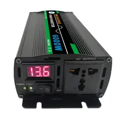 Inversor de potencia de onda sinusoidal pura, 6000W, para sistema Solar/Panel Solar/hogar/exterior/RV/Camping