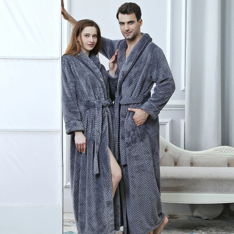 Ladies Dressing Extra Long Dressing Gown With Hood Women's Super Soft Plush  Fleece Hooded Bathrobe Fluffy