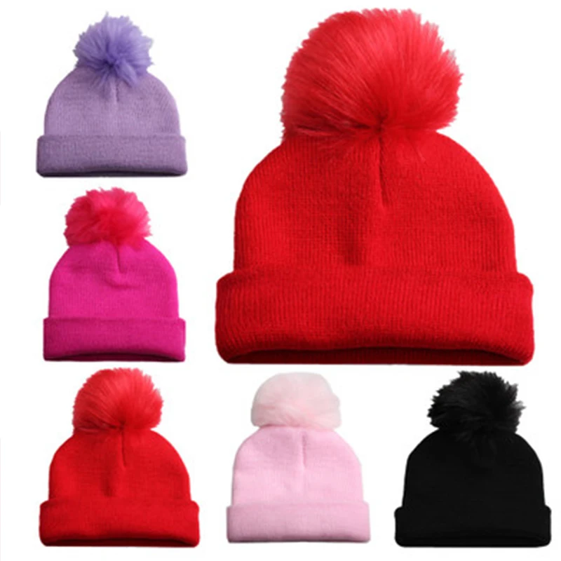 Милые детские шапки с помпонами; Шерстяная Шапка-бини для новорожденных; теплые шапки; мягкая шапка для девочек и мальчиков; эластичная Шапка; сезон осень-зима;