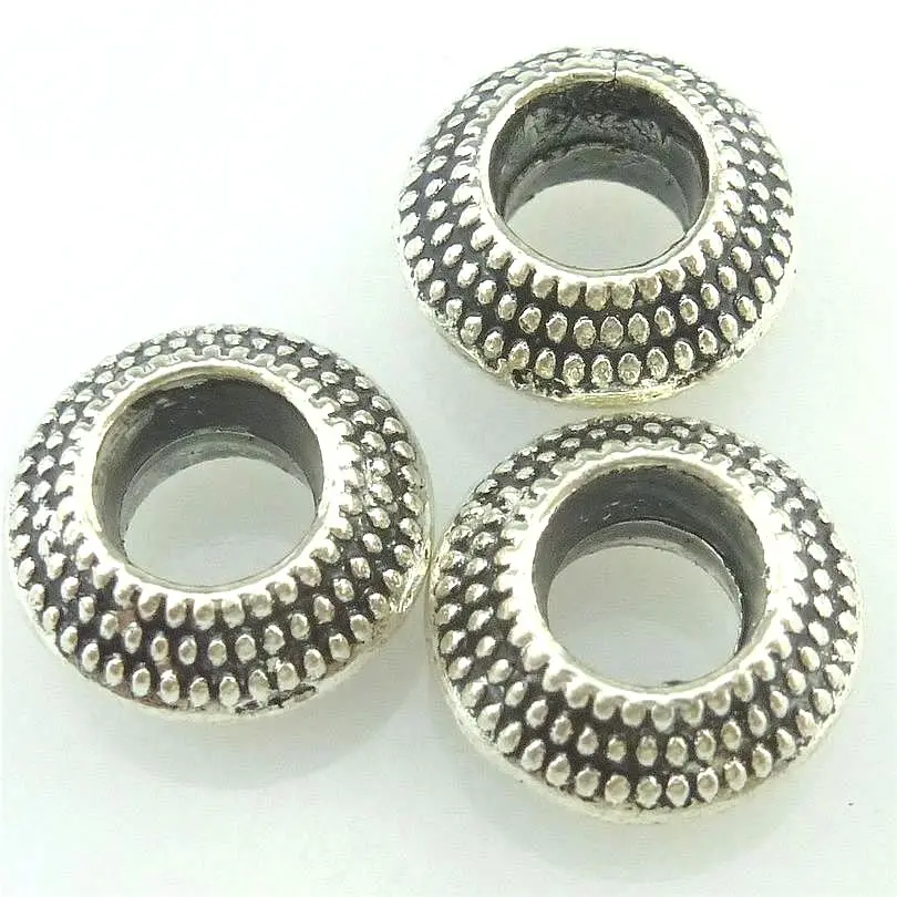 20pcs 15198 Circular Flat Beads Zinc Alloy Metal Spacer For DIY Bracelet Necklace Jewelry Findings Making 9.5*5mm | Украшения и