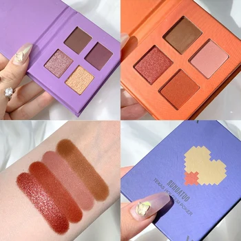 

4/16 Color Animal Eyeshadow Palette Set Matte Glitter Waterproof Eye Makeup Holographic 3D Metallic Sequin Girl Eye Shadow TSLM2
