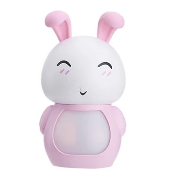 

USB Aroma Essential Oil Diffuser Ultrasonic Cool Mist Rabbit Humidifier Air Purifier LED Night Light for of fice Home Gift-Pink