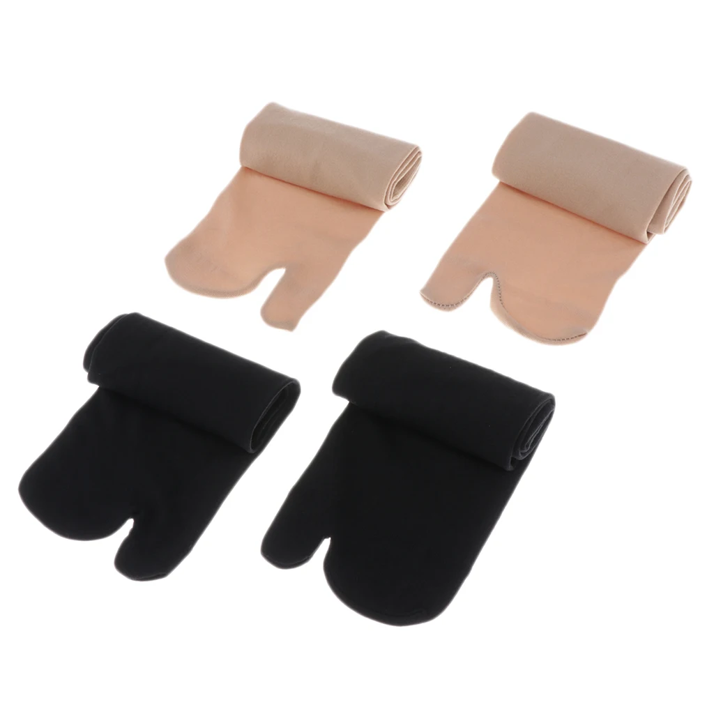 2 Pairs Tabi Toe Socks Long Knee Socks Deodorant Plain Two Fingers Walking Sport calcetines
