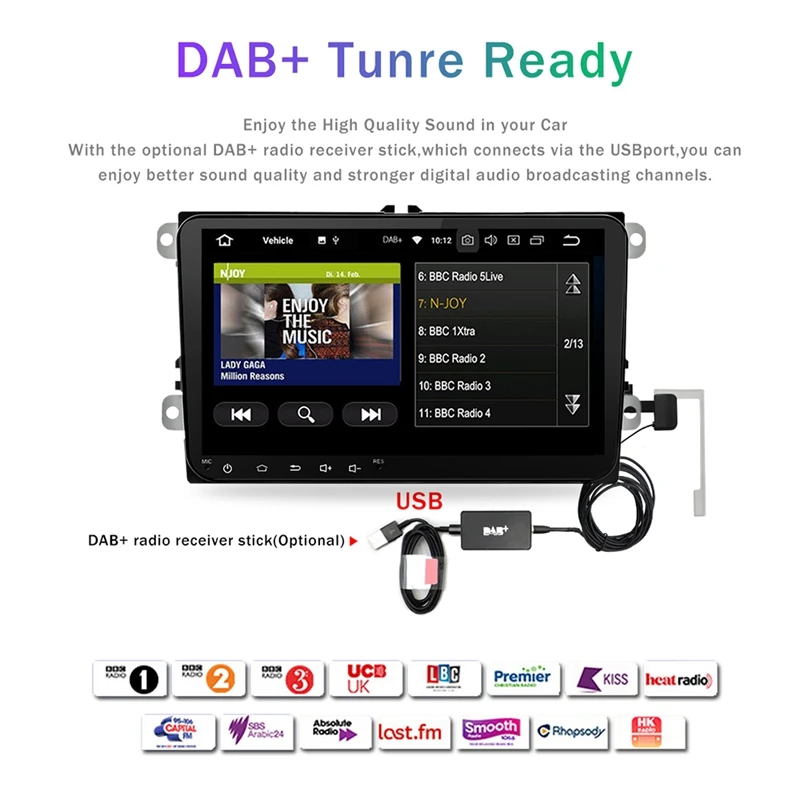 2 Din 9 дюймов для Android 8,1 автомобильный DVD мультимедийный плеер 1G+ 16G gps навигация wifi Bluetooth аудио плеер для-Volkswagen Skoda Oc