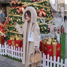 Новое поступление, свободное повседневное толстое шерстяное пальто средней длины, женское теплое Трендовое элегантное кашемировое зимнее женское пальто Casaco Feminino