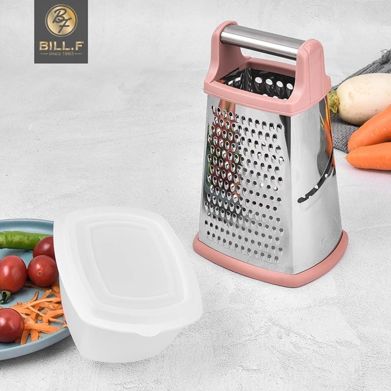 

BILL.F 9inch Stainless steel square four sides planed with cutting wire peeler box, multifunctional food cutting kitchen tool