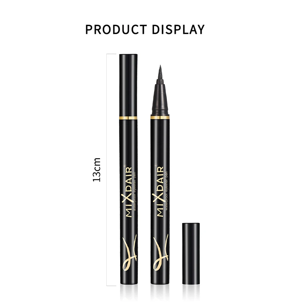 1Pcs Black Liquid Eyeliner Pen Waterproof Eyeliner Makeup Cosmetic Long-lasting Liquid Quick Dry Natural Eye Liner Pen Maquiagem