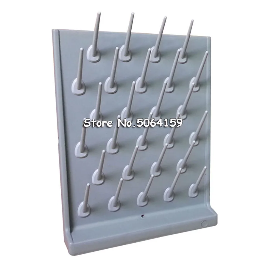 Laboratory Single-sided Removable Drip Rack 27 Pegs Drying Rack High Density PP Beaker test tube
