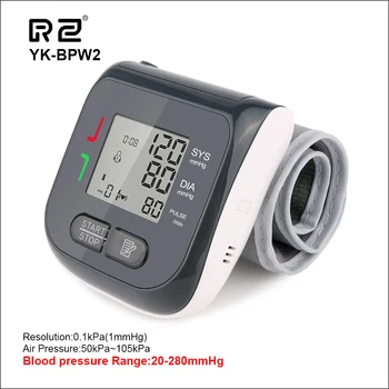 

RZ Blood Pressures Automatic Sphygmomanomet Monitor Digital Portable Tonometer Heart Rate Pulse Machine Wrist Blood Pressure