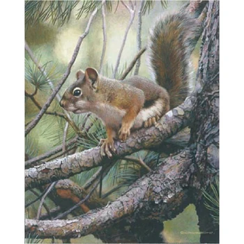 

DIY 5D Diamond Painting Cross Stitch Mosaic Pattern Rhinestone Diamond Embroidery Animal squirrel Home Decor