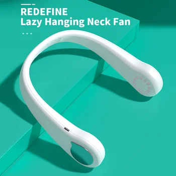 

2020 Mini Portable USB Neck Fan Rechargeable Battery Ultra Quiet Wearable Wind Hand Fan Air Conditioner Cooler