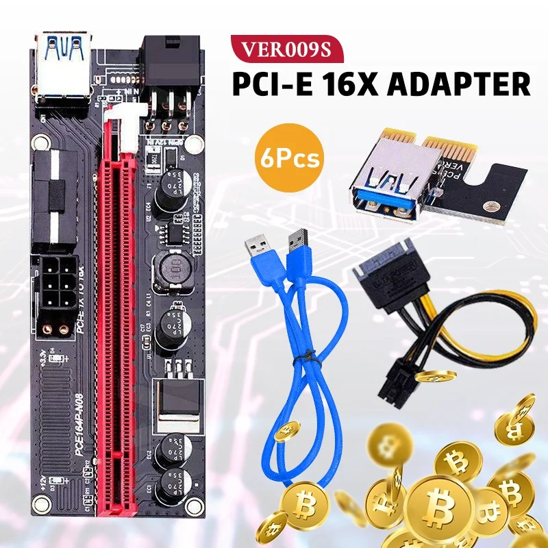 Райзер Usb 3 0 Pci-E Ver 009S Express 1X 4X 8X 16X 6 шт. | Обустройство дома