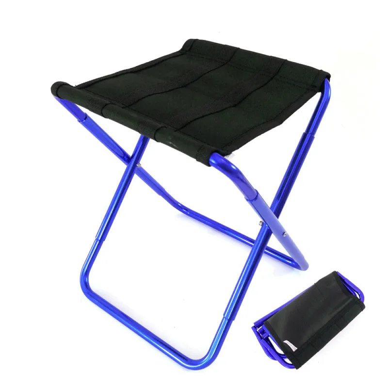 Aluminum Alloy Folding Stool Fishing Chair Outdoor Leisure Stool Outing Fourfold Stool Storage Stool