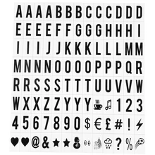 104 шт., кинематографический светильник, сменные буквы и цифры, знаки, черный для A4, светильник, буквенная коробка, знак, доска для сообщений, 65,4x35 мм(светодиодный