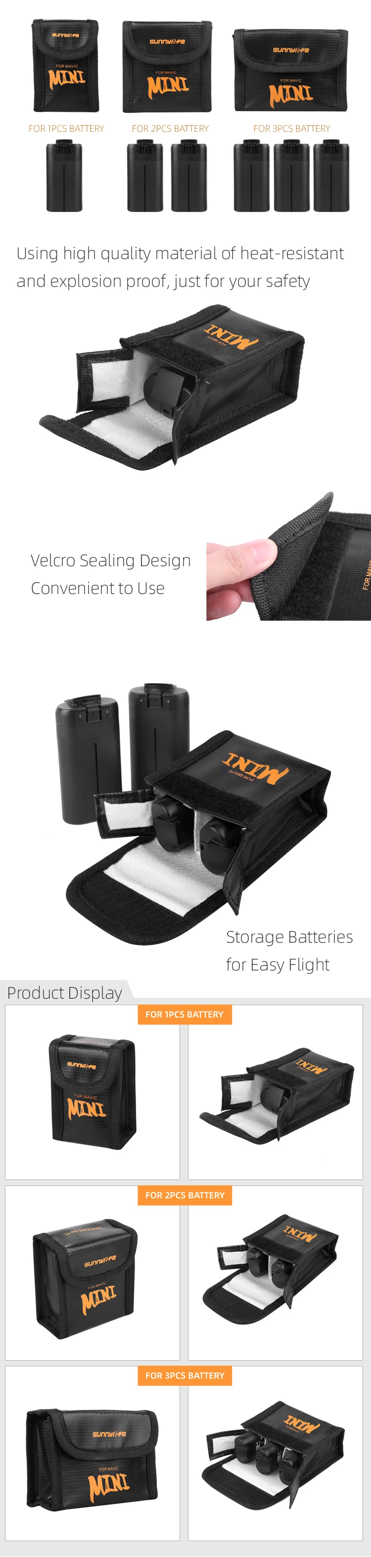 Сумка для хранения батареи для DJI Mavic Mini LiPo, безопасная сумка, термостойкая, Взрывозащищенная, защита от излучения, сумка для DJI Mavic Mini