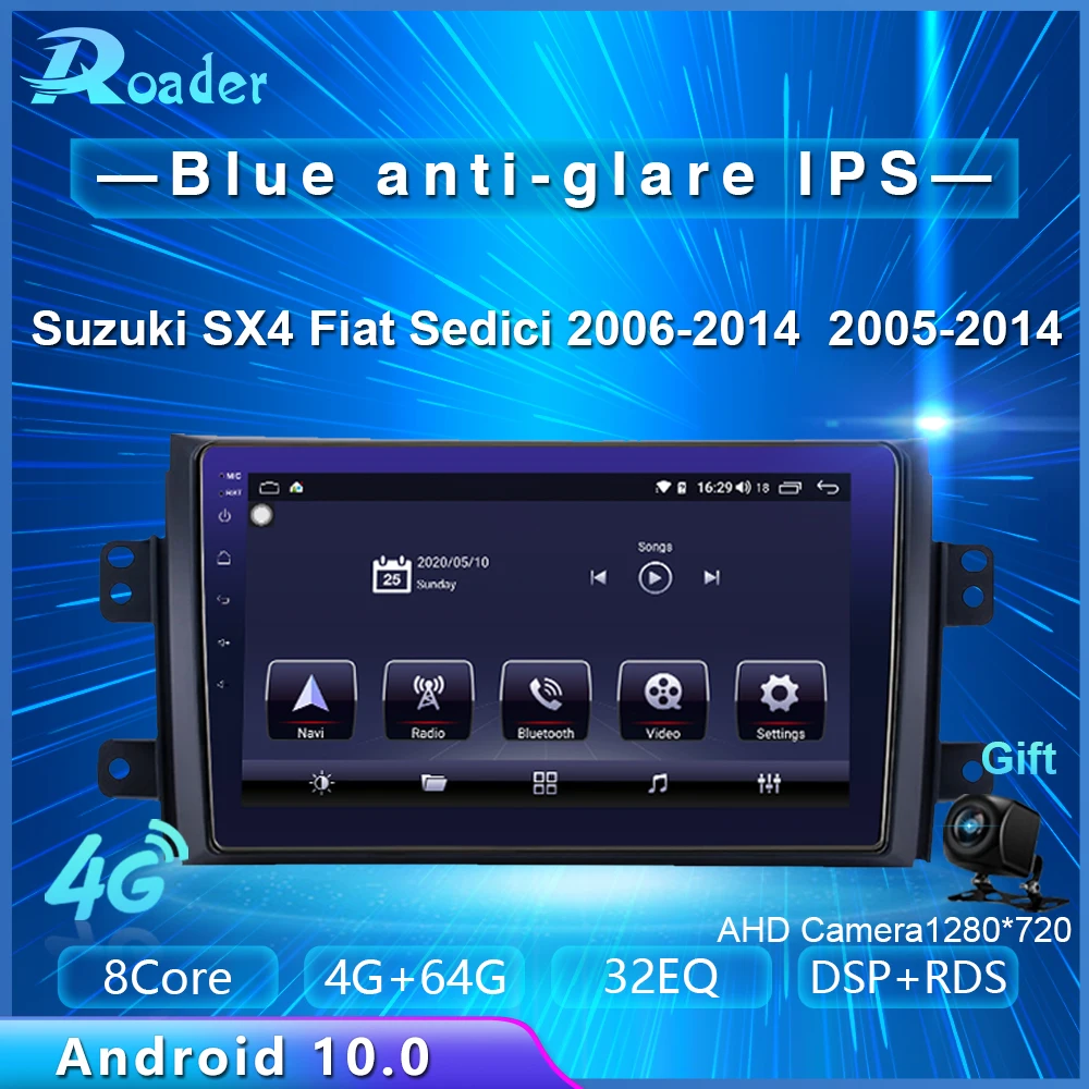 Автомобильный мультимедийный плеер Roader Android 10 0 автомобильный DVD для Suzuki SX4 Fiat Sedici