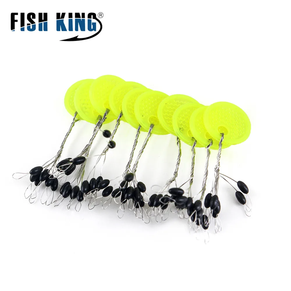 FISH KING 10Pcs/lot 6 in 1 Black Rubber Oval Fishing Tackle Bobber Floater  Stopper Float Line Vissen Pesca Acesorios Bobb