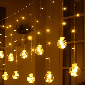 3M 138LED Wish Ball Gordijn String Fairy Light Indoor Outdoor Christmas Garland Party Wedding Garden Holiday Decoratie