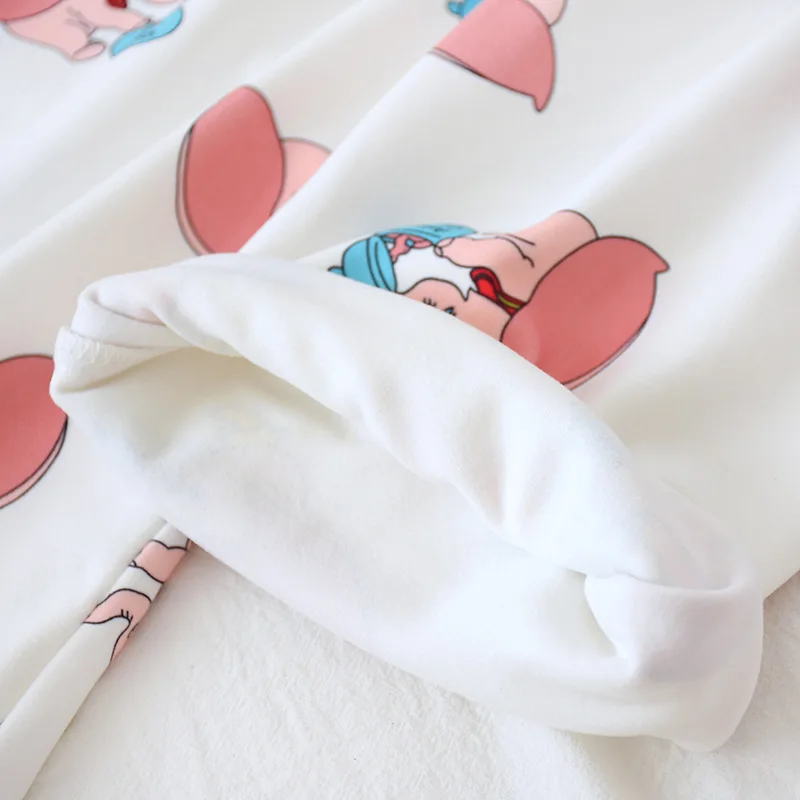 Японские kawaii pig женские пижамы зимние теплые тканевые повседневные женские пижамы с длинным рукавом качественные пижамы для женщин