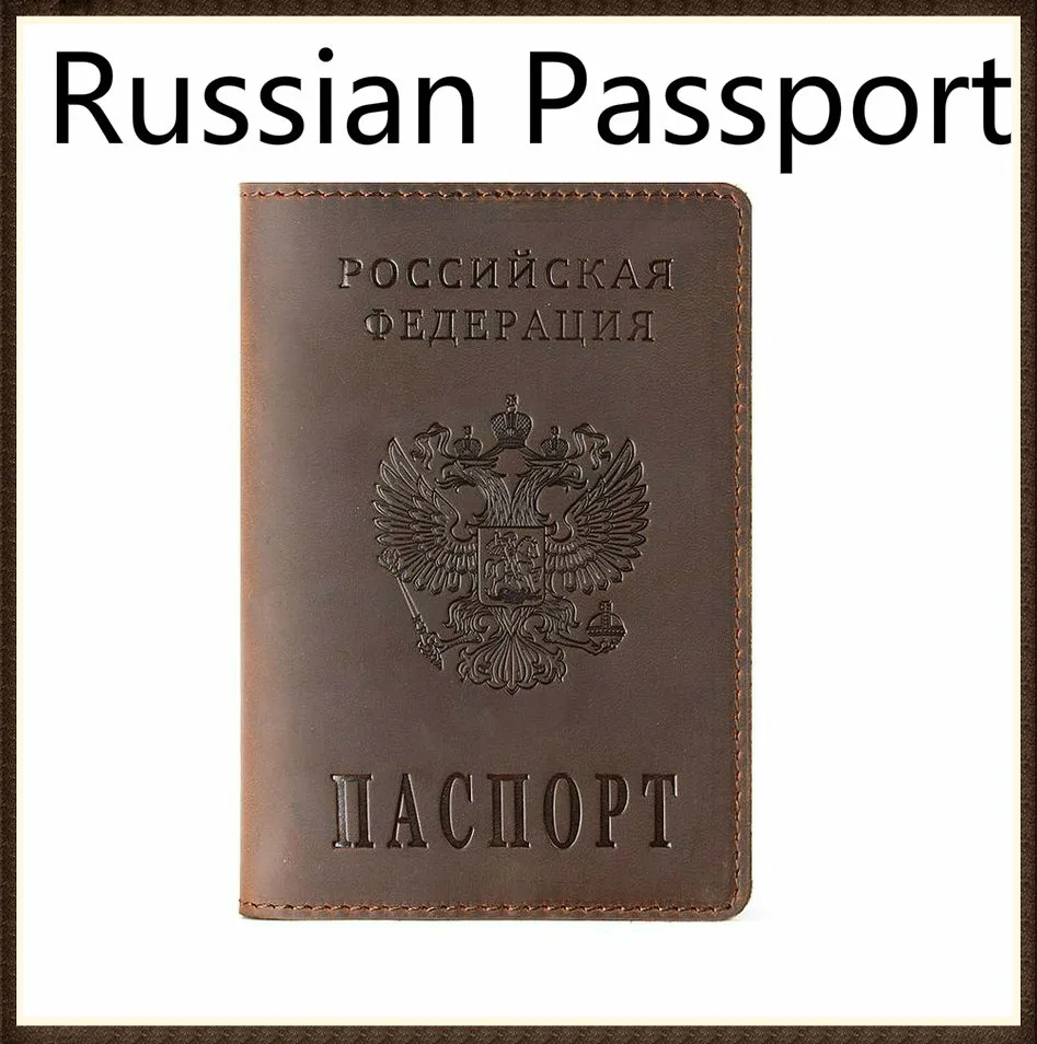 

Russia Passport Cover High Quality Leather Covers for Passports Ussr Passport Holder Men Women Travel Organizer Passport Case