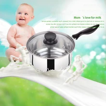 Кастрюли-пароварки молоко 16 см утолщение кухня домашний нагрев ручки сталь нержавеющая сталь приготовления одной сковородка с ручкой