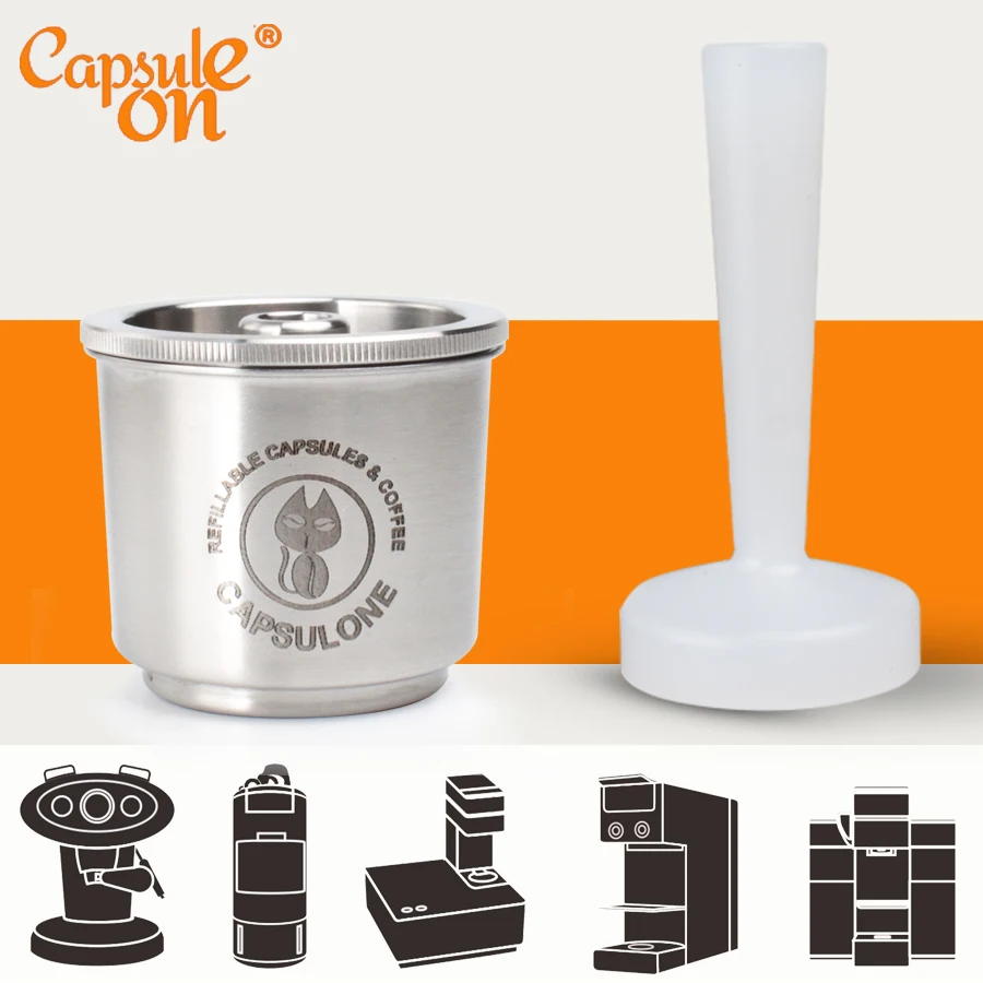 Apsulone многоразовая капсула для кофе pod resuable капсула, пригодная для illy кофемашины металла из нержавеющей стали кофе capsul