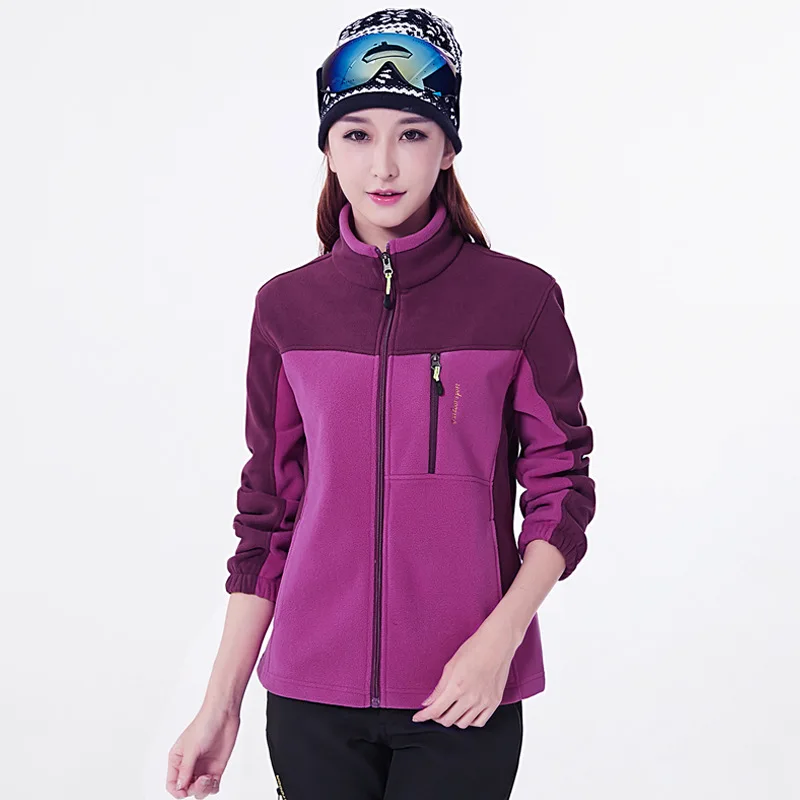 Новинка года; сезон осень-зима; уличная флисовая цветная куртка со стоячим воротником; Теплая Флисовая Куртка - Цвет: Purple