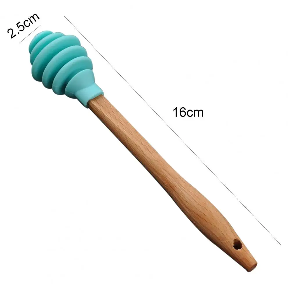 Honey Splash Bar Long Handle Non-stick Silicone Viscous Substance Honey Dipper Stick for Office
