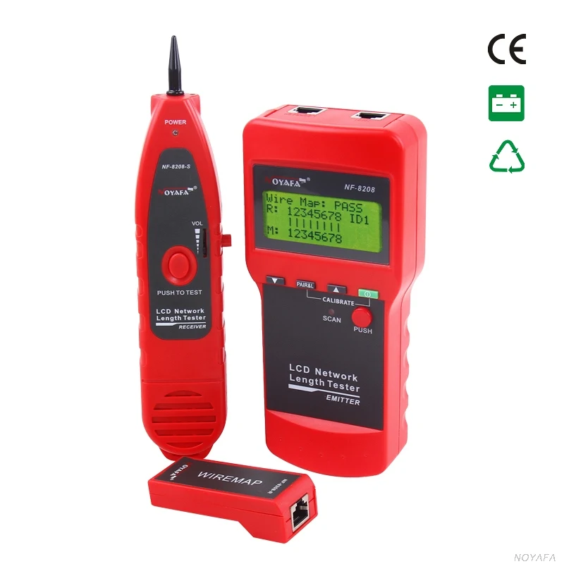 NOYAFA NF-8208 LCD Display Network LAN Cable Tester Wire Tracker Tracer Length Scanner RJ45 | Компьютеры и офис