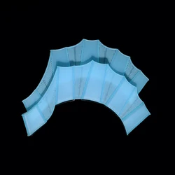 Silicone Swim Training Webbed Gloves - M (Blue)