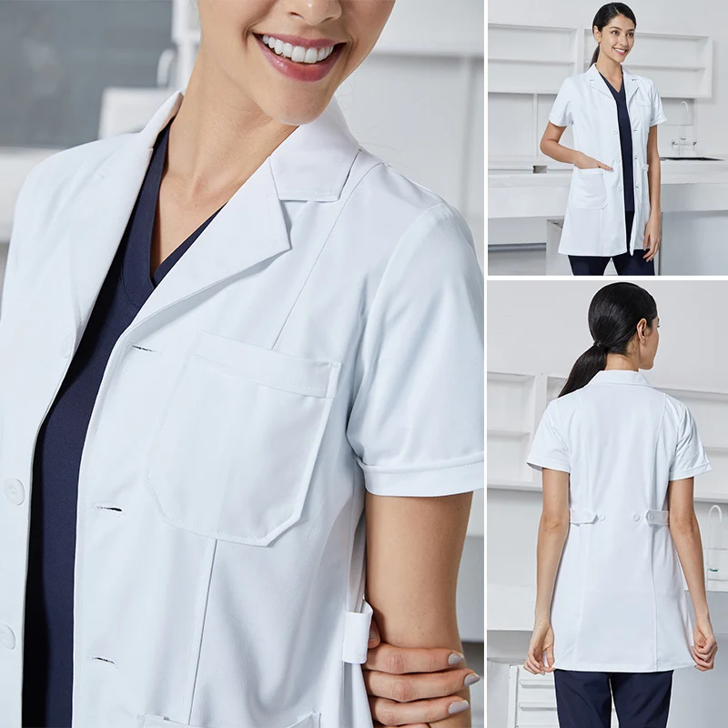 Wholesale Medical Uniforms Clothes Spot white coats medical spa hospital gown lab coat nurse scrub uniform pharmacy veterinary