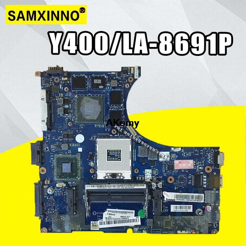 

Laptop Motherboard For Lenovo Y400 QIQY5 LA-8691P motherboard Work Perfect