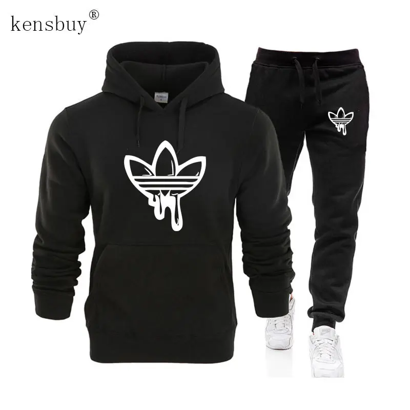 

New hot Two Pieces Set Fashion hoodies Sportswear Men Tracksuit Hoodie Autumn Men Brand Clothes Hoodies+Pants Sets