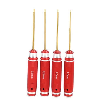 

4PCS 1.5 2.0 2.5 3.0MM Hexagon Wrench Phillips Screwdriver Non-Slip Titanium Plated RC Tool