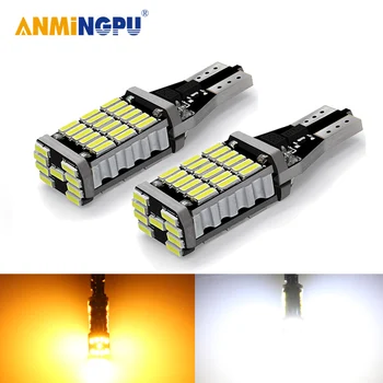 

ANMINGPU 2x Signal Lamps 10W T15 W16W LED Bulbs 4014SMD T15 Led Canbus For Car Reverse Lamps Backup Parking Light Bulbs 12V