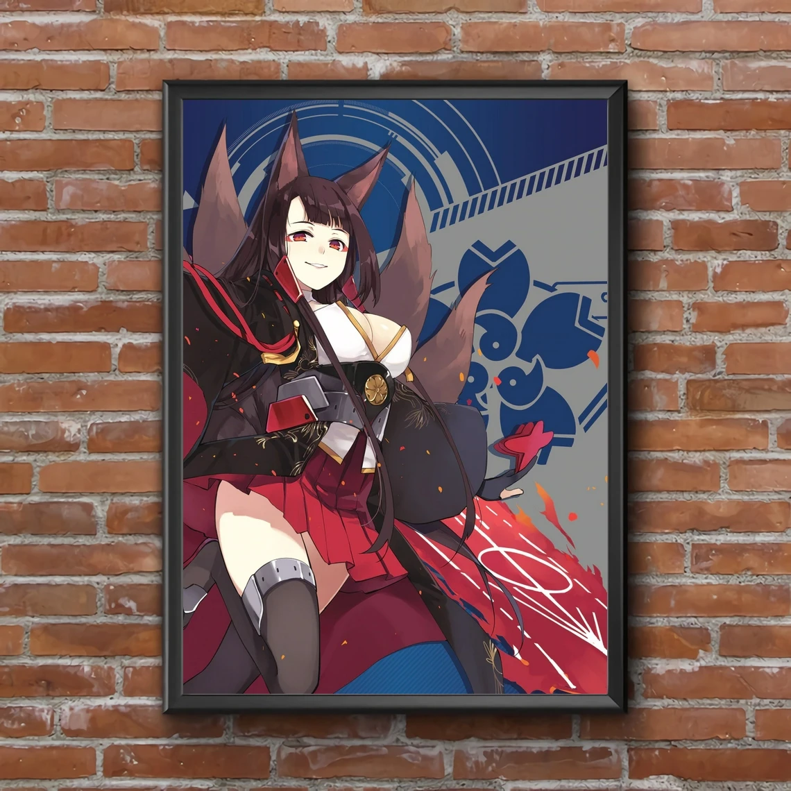 Arte da parede pintura em tela jogos anime azur lane kawakaze cartazes e  cópias decoração do