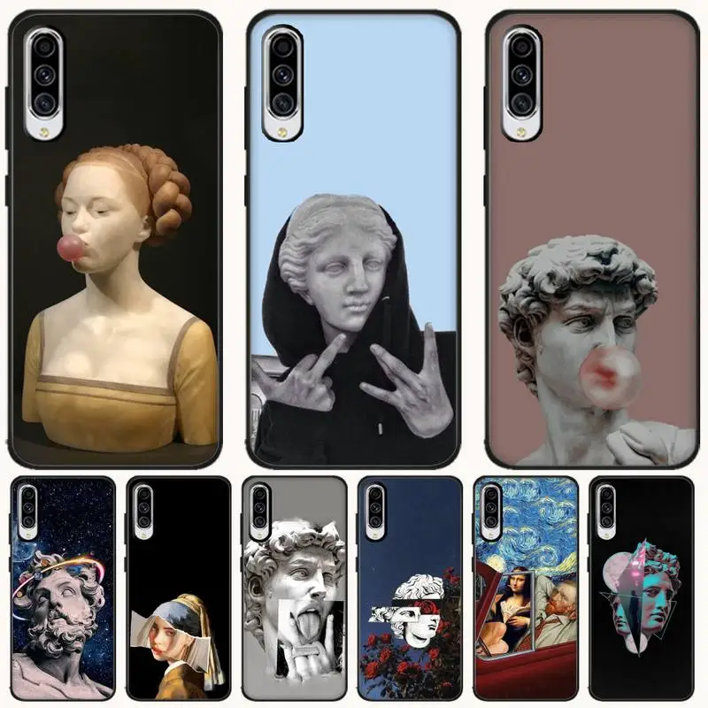 Ivits Art sculpture TPU Мягкий силиконовый чехол для телефона Samsung A10 20 30 40 50 70 10S 20S 2 ядра C8 A30S