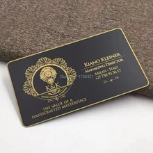 Логотип на заказ, водонепроницаемая Роскошная визитная карточка из нержавеющей стали черного, золотого, серебряного цвета