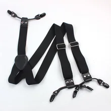 3.0cm Width Adult Mens Harness 6 Clips Y-type Gentleman Suspenders Elastic Double Shoulder Strap Trousers Clothing Accessories