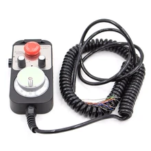 Universal Cnc 4 Axis Mpg Pendant Hand Wheel 100 Pulse 5V& Emergency Stop Cnc Router Handwheel 4Axis Type