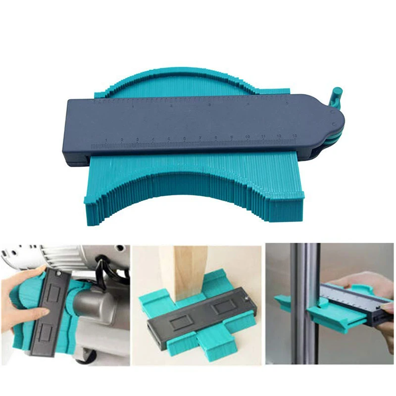 

Self-Locking Contour Gauge Profile Square Shape Contour Duplicator Tiling Laminate Tiles Edge Shaping Tool,Suitable for Woodwork