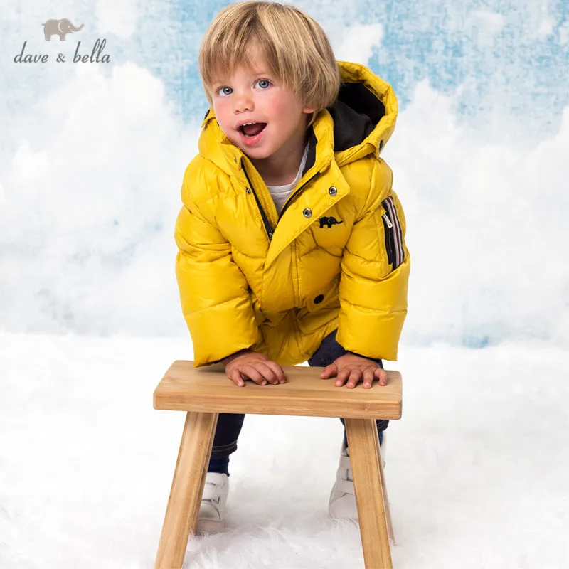 Manteau à capuche 90% en duvet de canard blanc pour enfant, veste