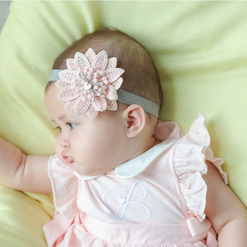 style 10 pink Цветочные повязки на голову для маленьких девочек; эластичные повязки для волос принцессы для новорожденных; детские повязки на голову с жемчужинами и цветами в свежем Стиле; милые аксессуары для волос - Цвет: style 10 pink