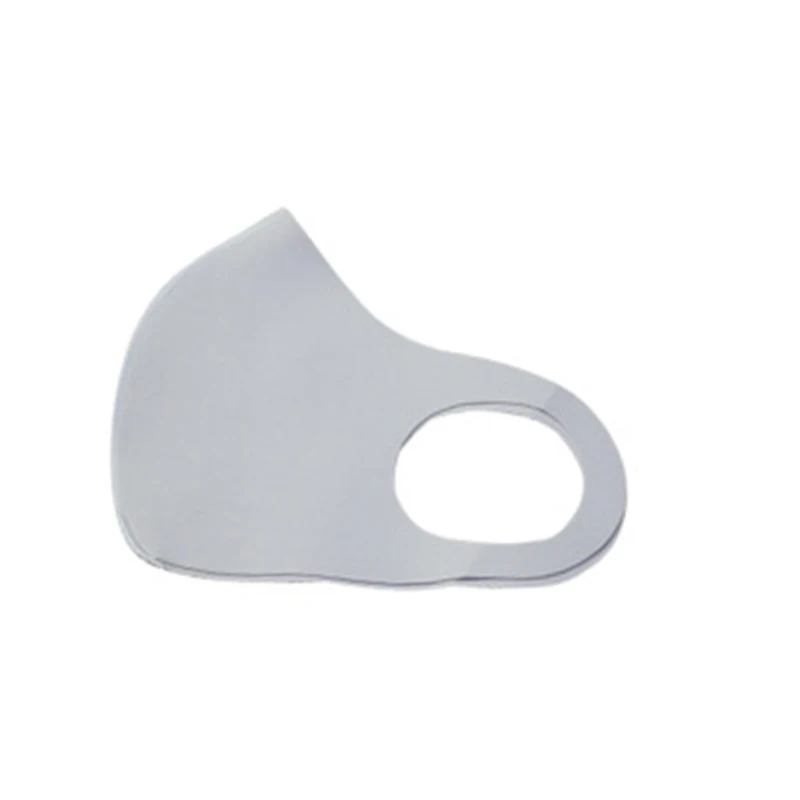 1 шт унисекс трехмерная моющаяся однотонная 3D Пыленепроницаемая тонкая Солнцезащитная маска для лица дышащая шелковая летняя - Цвет: Grey