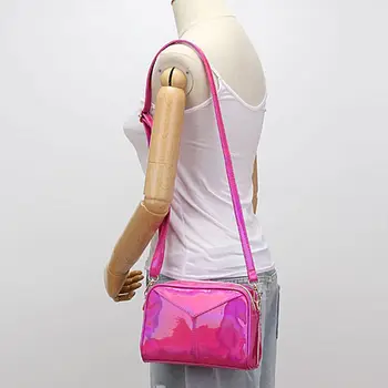 

Women Shoulder Bags Leather Holographic Evening Handbags Hobo Messenger Crossbody Bag