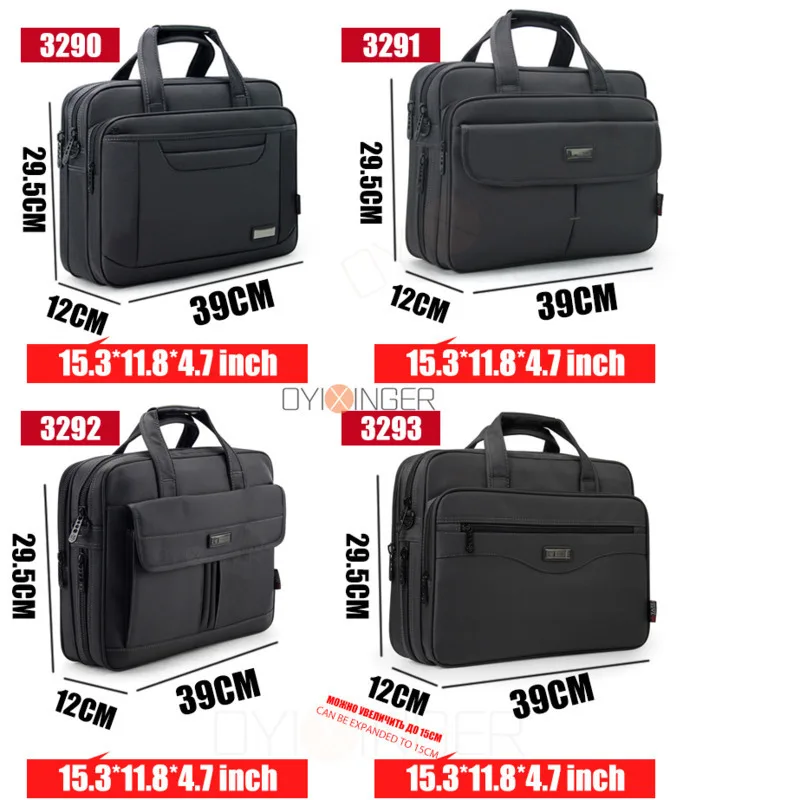 US $43.70 Classic Men Laptop Handbags Male Business Shoulder Bag Office Bags Gentleman 156 Computer Handbag High Quality Durable Oxford