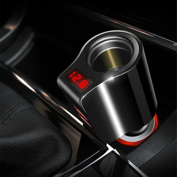

3.1A Dual USB Car Charger Cigarette Lighter Fast Charging One To Two USB Houder Digital Display Auto Vehicle Power Splitter
