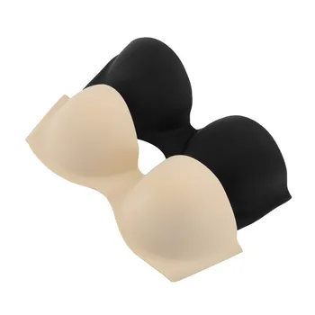 

Womens Solid Color Self Adhesive Invisible Strapless Bra Push Up Silicone Backless Stick On Gel Busty Boob Intimates Accessories