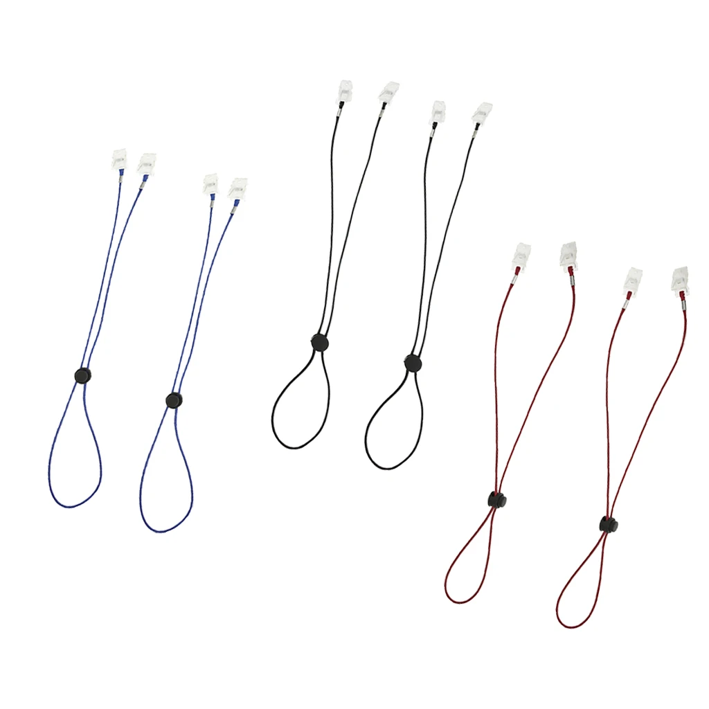 6pcs Flexible Napkin Clips Landyard Bib Eating Towel Holder String Adjustable String Chains Hold Your Napkin in Secure Place