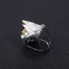 GEM'S BALLET 925 Silver Gold Plated Halloween Horror Story Natural Blue Topaz Handmade Gemstone Rings For Women Fine Jewelry ► Photo 3/6